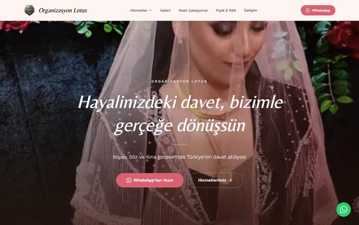 OrganizasyonLotus — kurduğumuz web sitesi